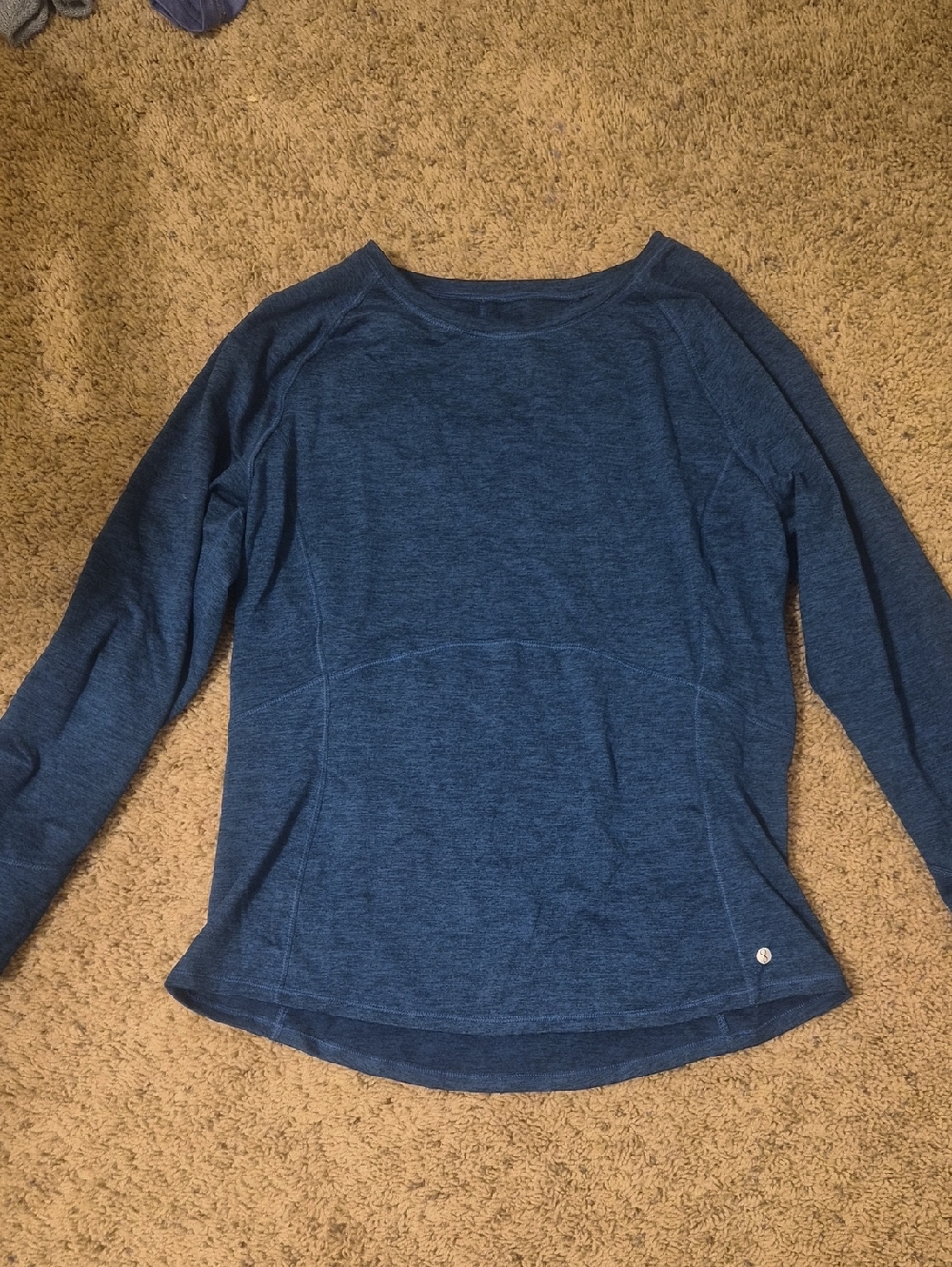 Layer 8 Women's Long-Sleeve Top in Heather Navy